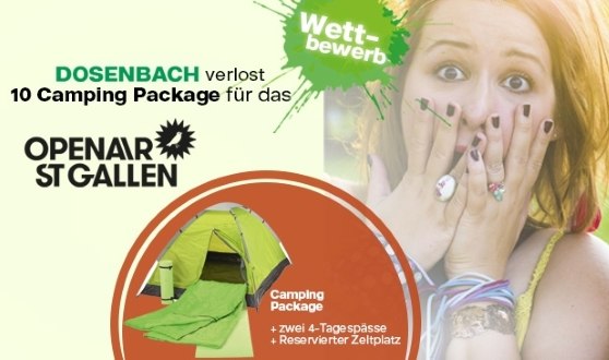 10 x OpenAir St. Gallen Camping Packages gewinnen