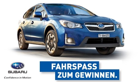 Subaru im Wert von CHF 33'000.- gewinnen
